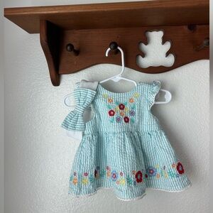 Little Me Baby Dress with Floral Embroidery 3-6 mo.